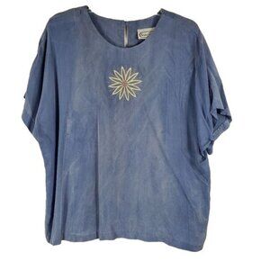 Vintage Saint Germain Paris rayon doleman sleeve top